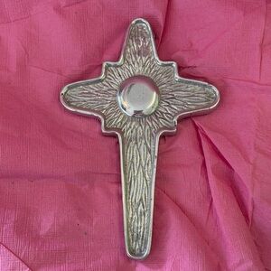 Silver Cross Wall Decor
